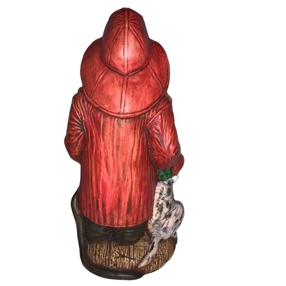 Santa Firefighter Fireman with  Dog Figurine-  9 inch Ceramic - Picture 4 of 7
